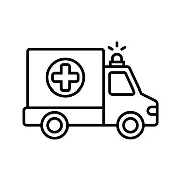 Ambulance icon. Vector illustration on withe background. Isolated. Stock-Illustration