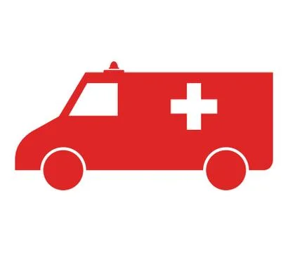 Ambulance icon on white background Stock Illustration