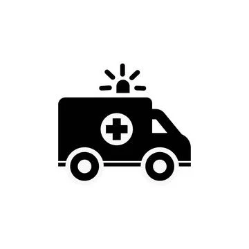 Ambulance icon on white background. Vector illustration. Stock Illustration