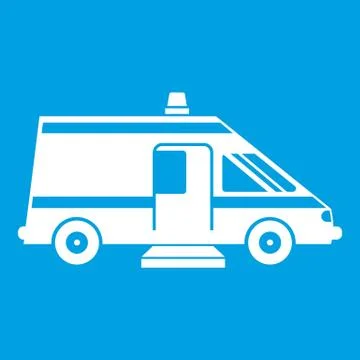 Ambulance icon white イラスト素材