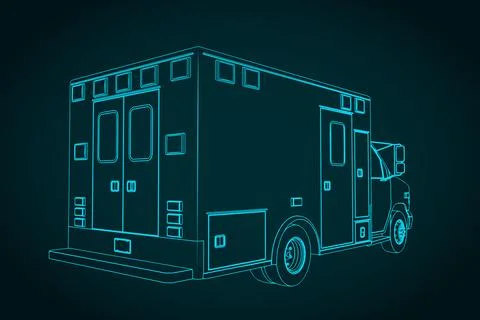 Ambulance illustration Illustrazione stock