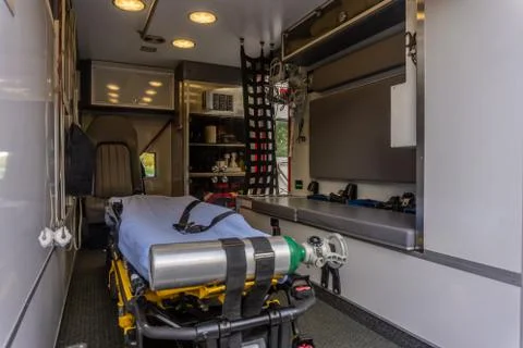 Ambulance interior 库存照片