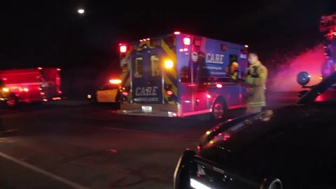 Ambulance Leaving Stock Footage 82957445