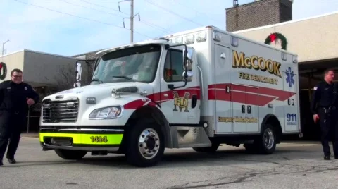 Ambulance Leaving the Station Video stock 674861