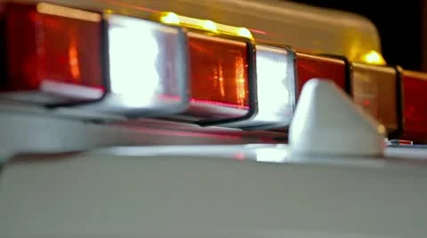 Ambulance Lights Close-Up Stock Footage 11402037