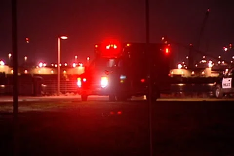 Ambulance Lights on parked Stock Footage 8911950