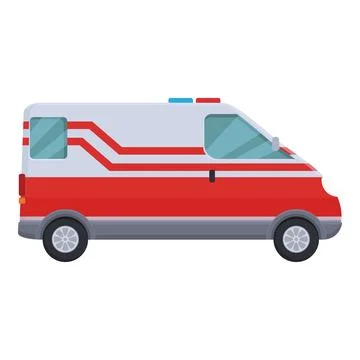 Ambulance machine icon cartoon vector. Car vehicle Illustrazione stock
