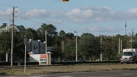 Ambulance Making a Left Turn Video stock 71298947