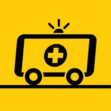 Ambulance mobile Stock Illustration
