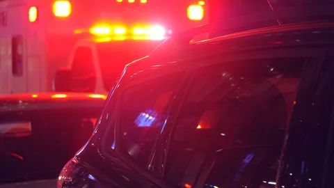 Ambulance at night Video stock 104831948