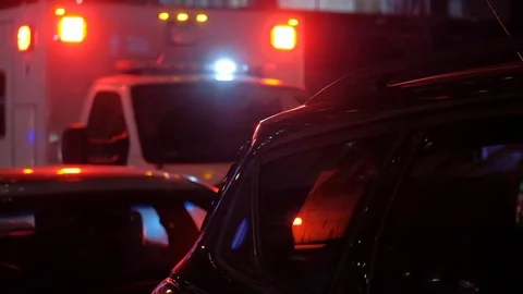Ambulance at night Video stock 104831959
