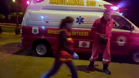 Ambulance at night Stock Footage 116617741