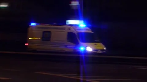 Ambulance Nighttime Stock Footage 46199904