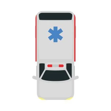 Ambulance paramedic top view vector design Illustrazione stock