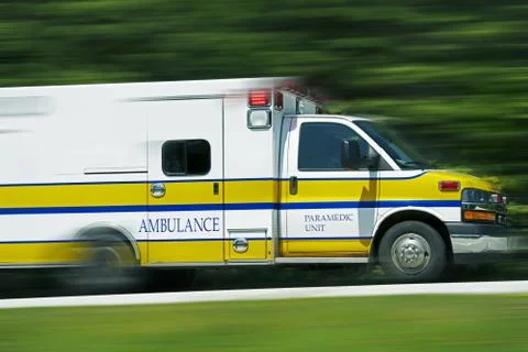 Ambulance paramedic unit in motion Stock Photos