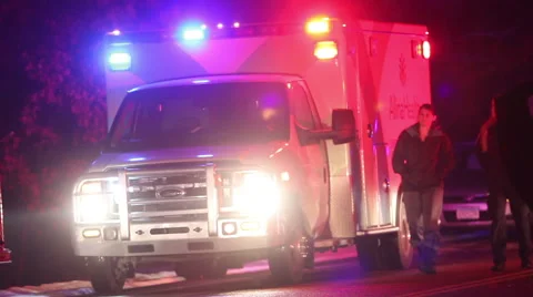 Ambulance Park on Road Stock-Footage 45651616