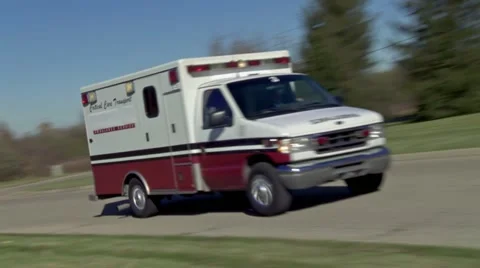 Ambulance Passes Stock Footage