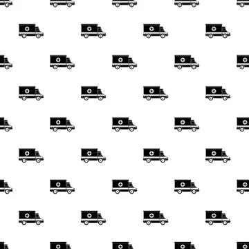 Ambulance pattern seamless Stock Illustration