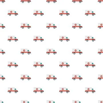 Ambulance pattern seamless Illustrazione stock