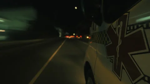 Ambulance POV shot of the side Stock Footage 278782898