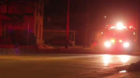 Ambulance Responding at Night Video stock 32067237