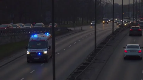 Ambulance on a road Stock Footage 151294331