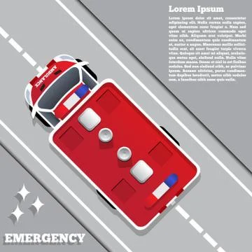 Ambulance on the road. Stock Illustration