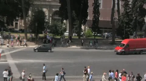 Ambulance in Rome with Siren Stock Footage 10886804