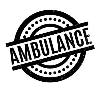 Ambulance rubber stamp Stock Illustration