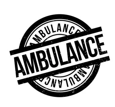 Ambulance rubber stamp Stock Illustration