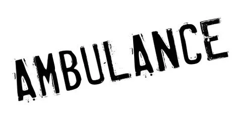 Ambulance rubber stamp Stock Illustration