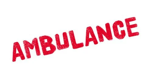 Ambulance rubber stamp Stock Illustration