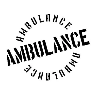 Ambulance rubber stamp Stock Illustration