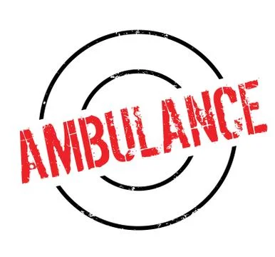Ambulance rubber stamp Stock Illustration