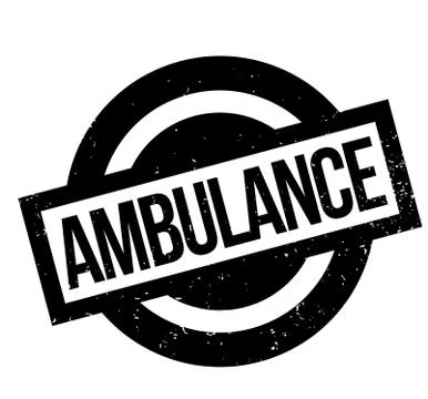 Ambulance rubber stamp Stock Illustration