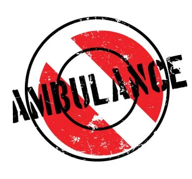 Ambulance rubber stamp Stock Illustration