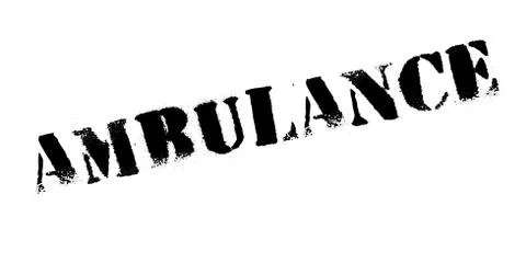 Ambulance rubber stamp Stock Illustration