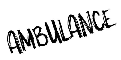 Ambulance rubber stamp Stock Illustration