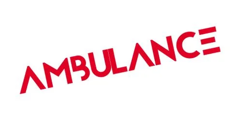 Ambulance rubber stamp Stock Illustration