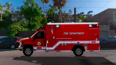 Ambulance side driving  動画素材 194400778