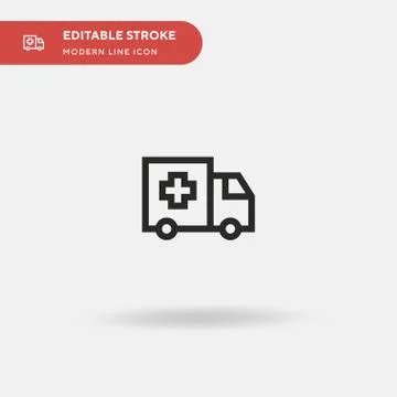 Ambulance Simple vector icon. Illustration symbol design template for web mob Stock Illustration