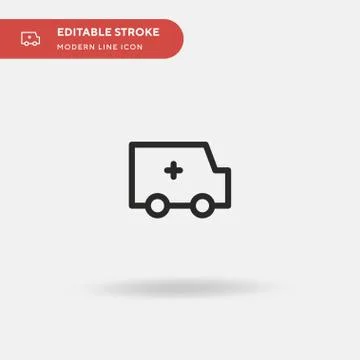 Ambulance Simple vector icon. Illustration symbol design template for web mob Illustrazione stock