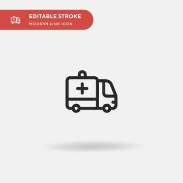 Ambulance Simple vector icon. Illustration symbol design template for web mob イラスト素材
