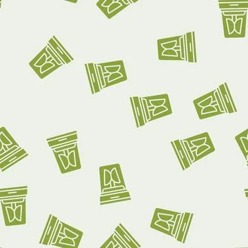 Ambulance siren glyph seamless pattern Stock Illustration