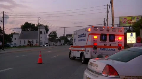 Ambulance with sirens Stock Footage 937524