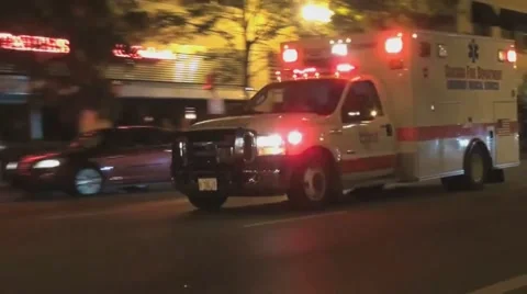 Ambulance With Sirens Stock Footage 47431045