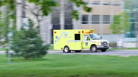 Ambulance speeding with lights Stock Footage 139664458