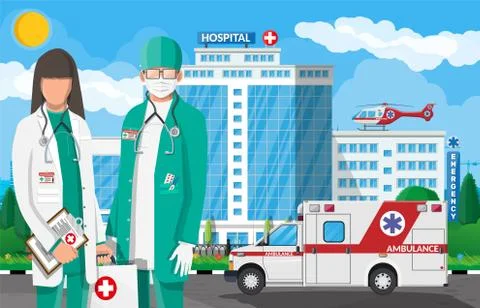 Ambulance staff concept. Stock Illustration