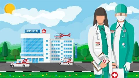 Ambulance staff concept. Stockillustratie