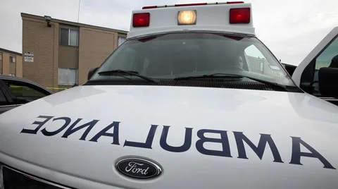 Ambulance Stationary with lights going. Stock Footage 44237616